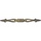 Elements 6-1/16" Overall Length Brushed Antique Brass Baroque Kingsport Knob Backplate WB150-AB - alternate 3